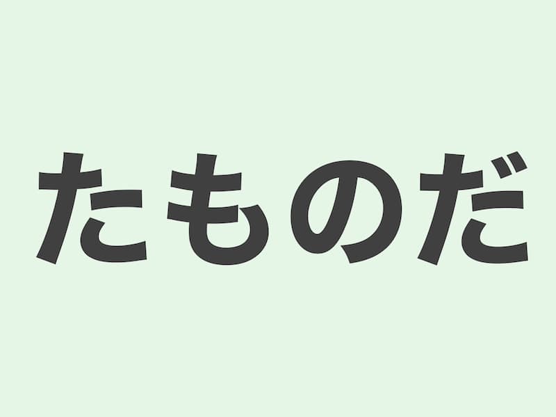 たものだ　文法