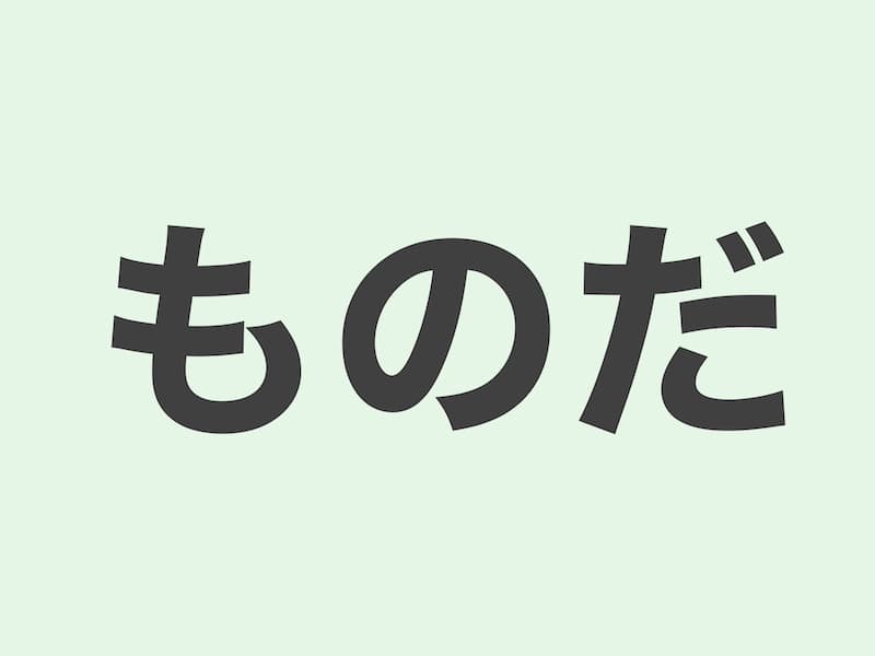 ものだ　文法