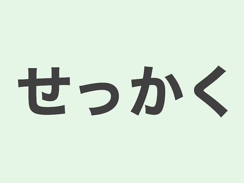 せっかく　文法