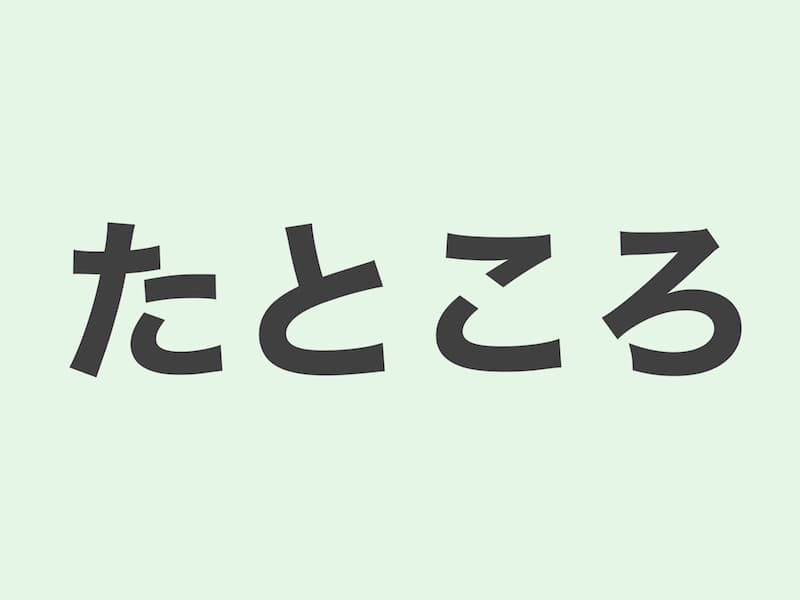 たところ　文法