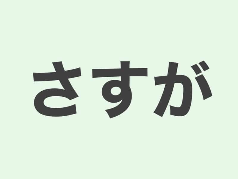 さすが　文法