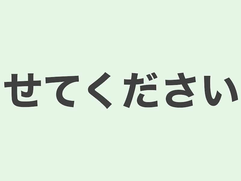 せてください　文法