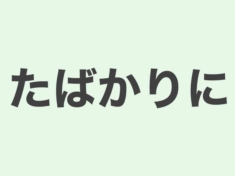 たばかりに　文法