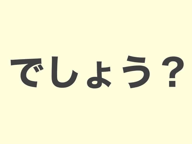 でしょう？　grammar