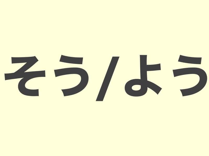 そう・よう　文法