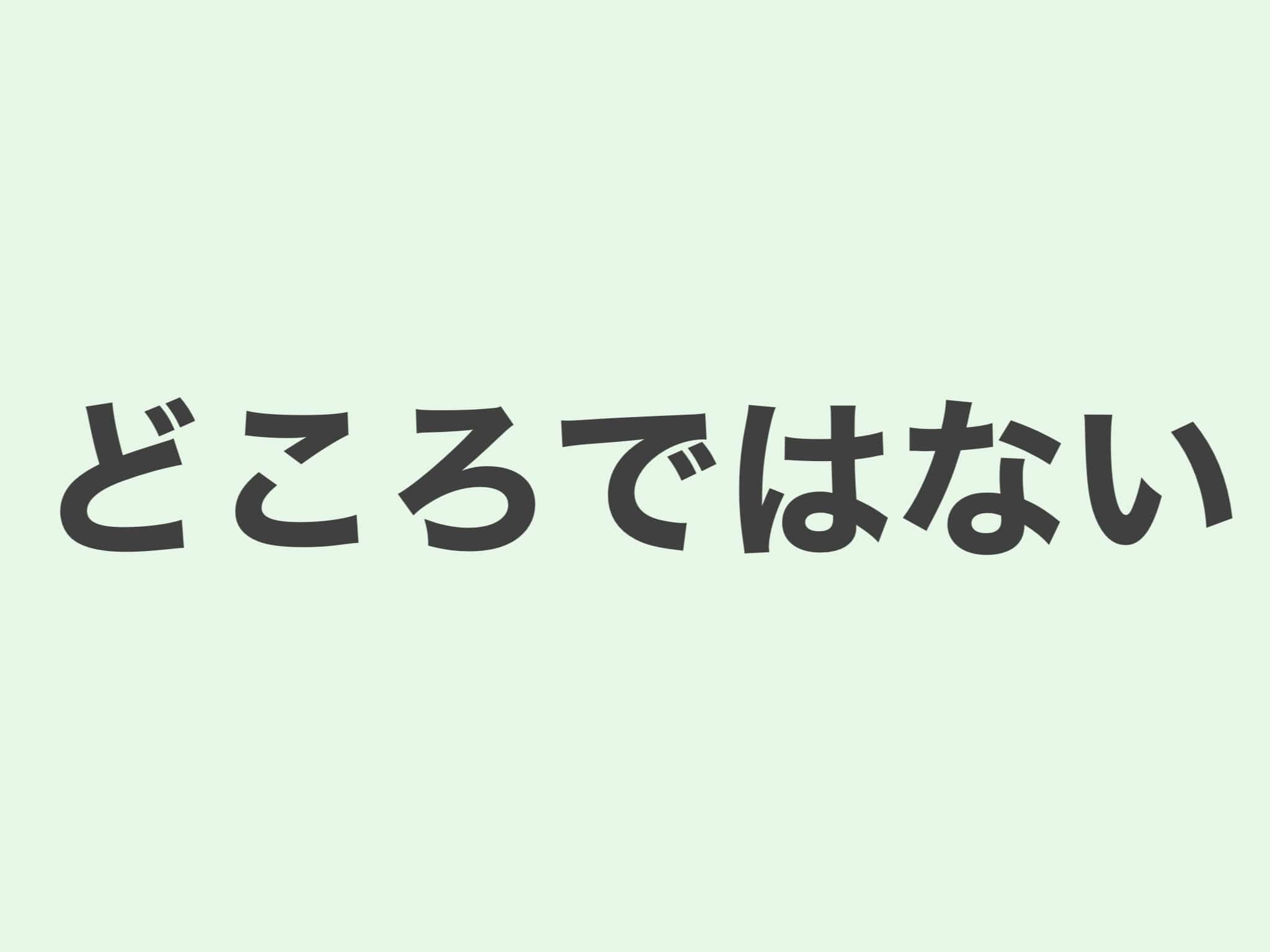 どころではない 文法