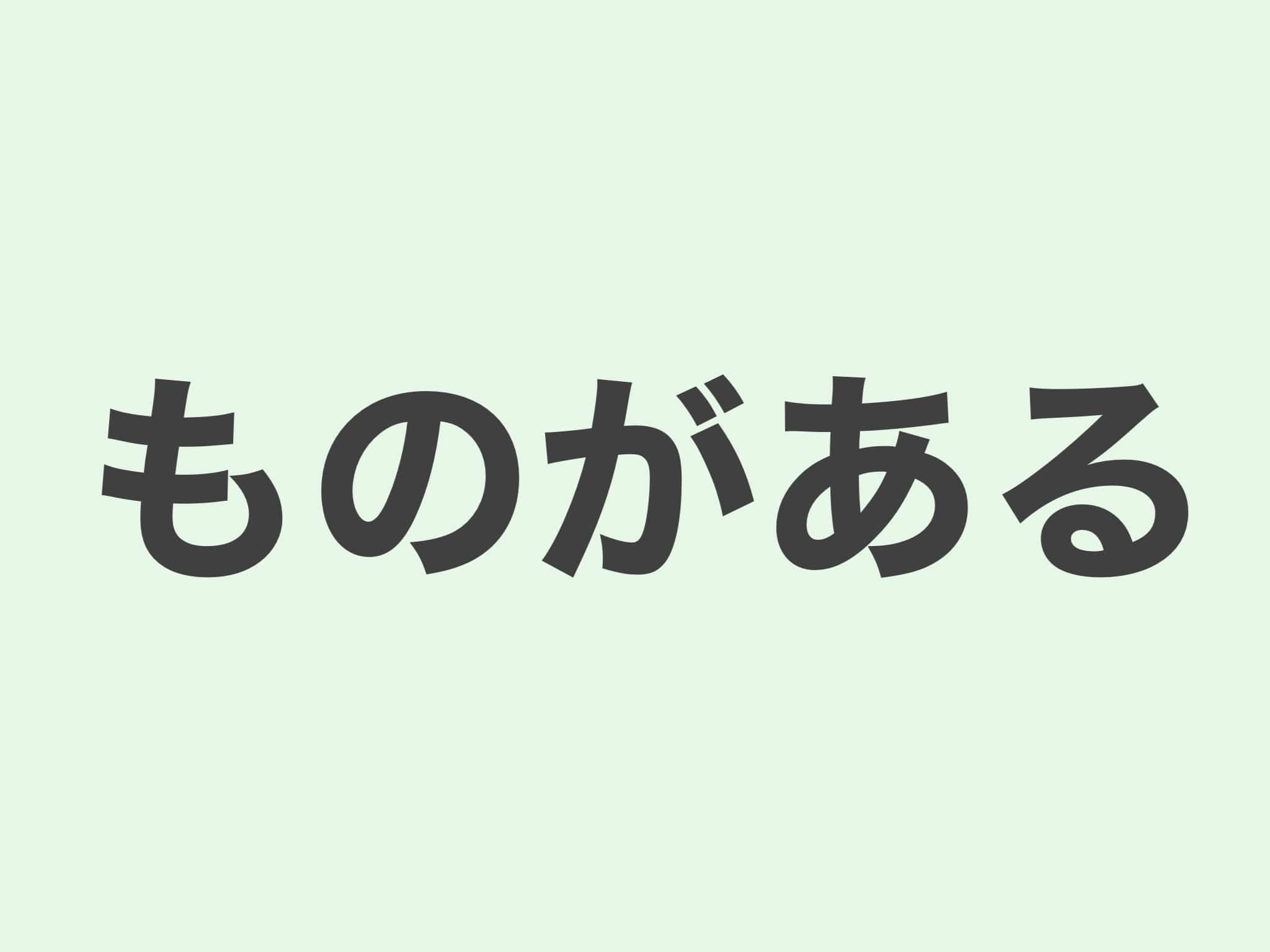 ものがある　文法