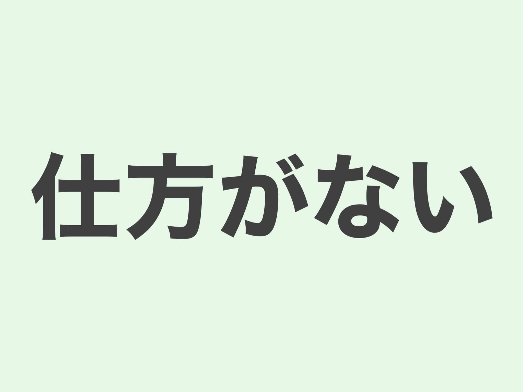 仕方がない 文法