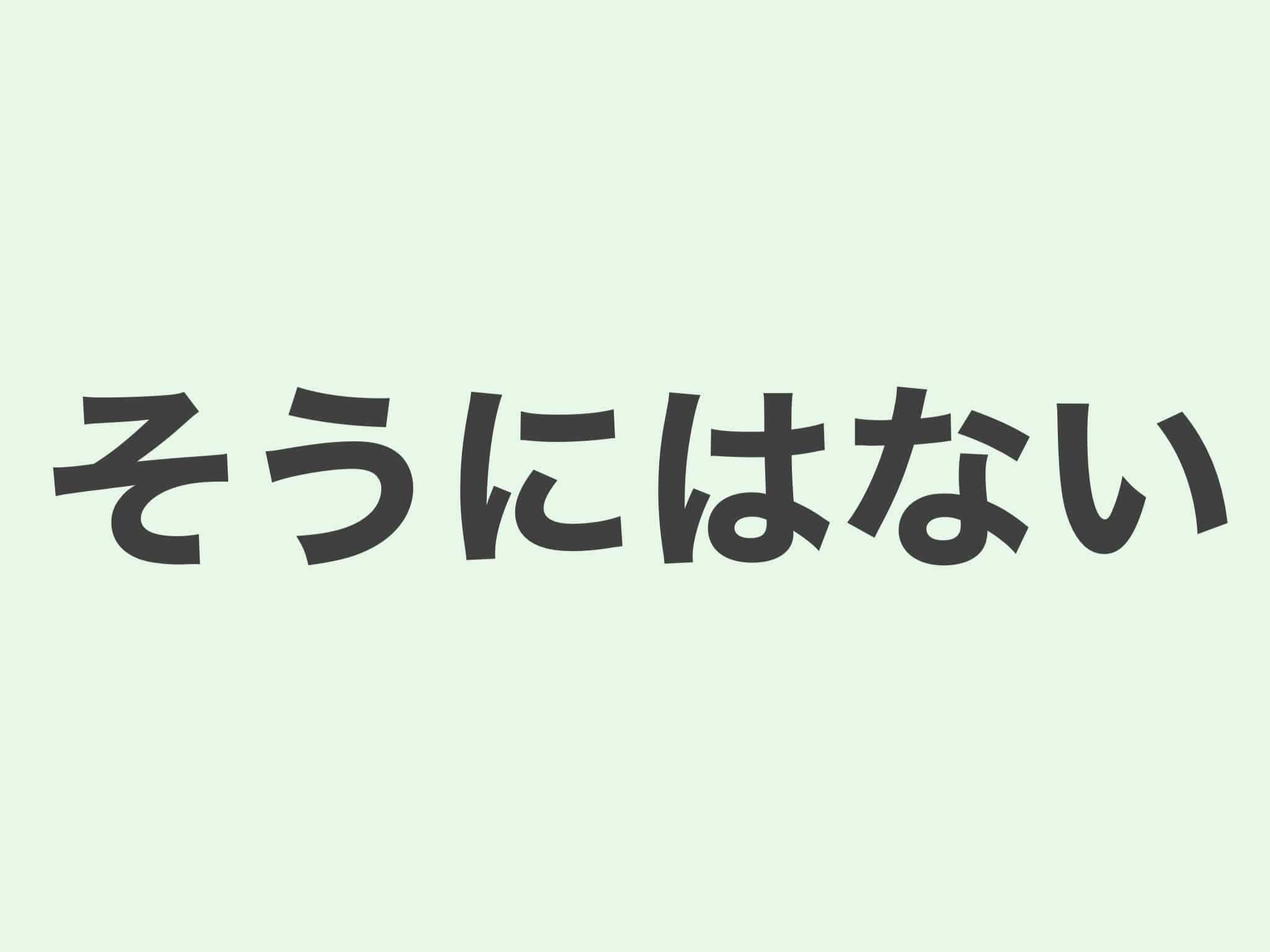 そうにはない 文法
